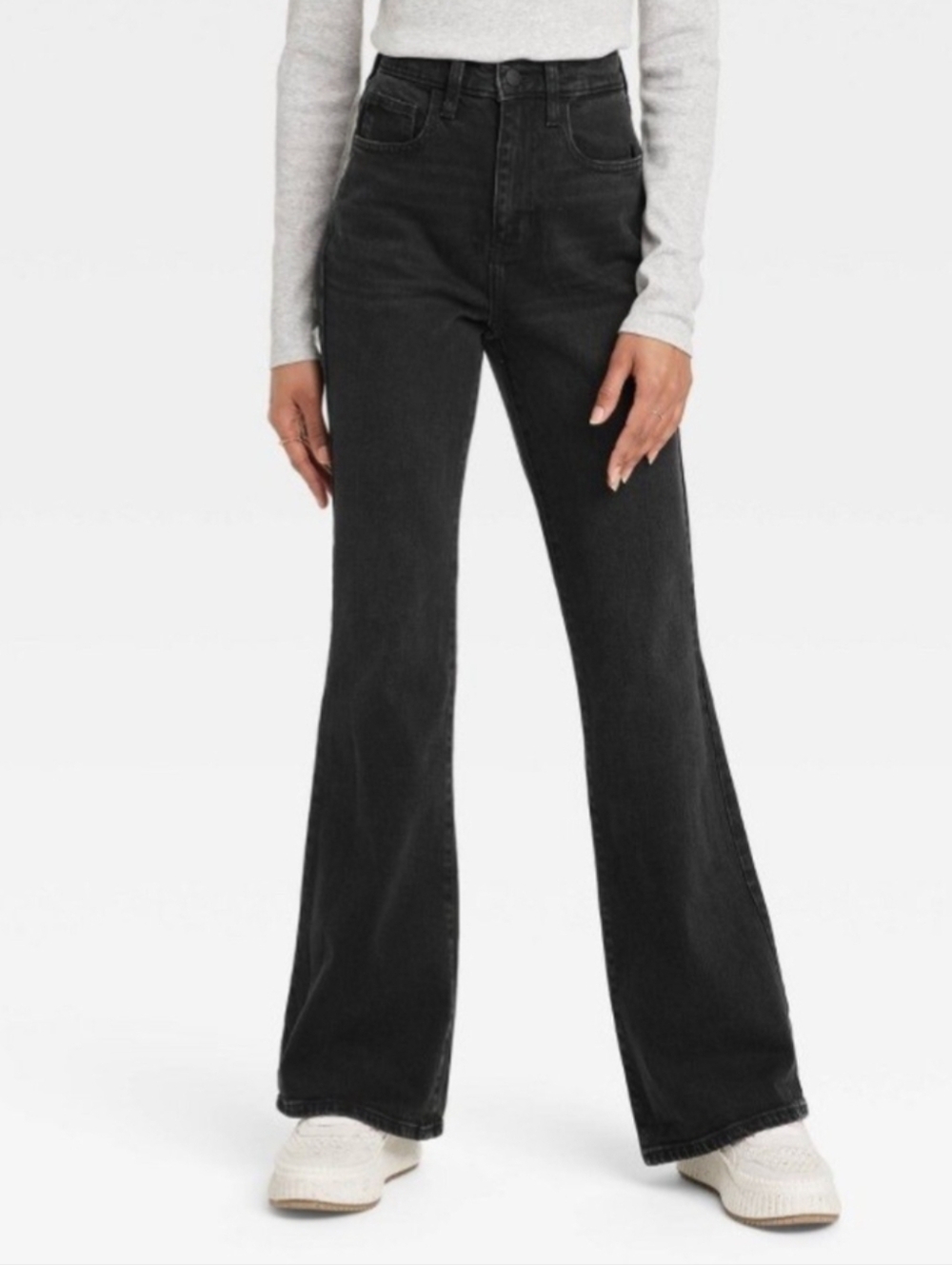 Universal Thread- High Waisted Flare Jeans Black 10 Short